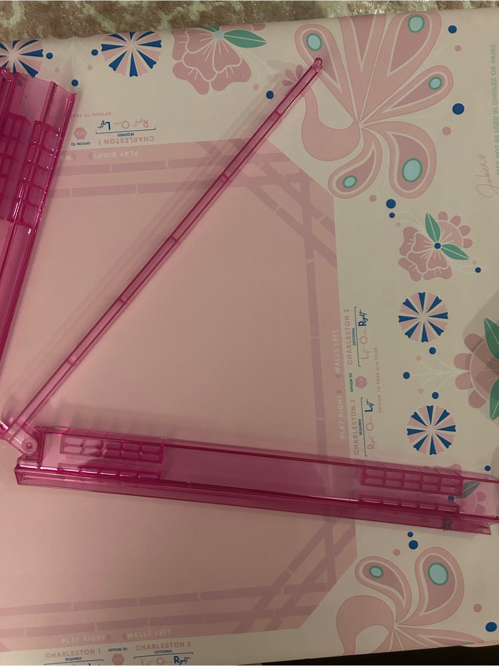 Pink Mahjong Racks & Pushers - Picture 3 of 4